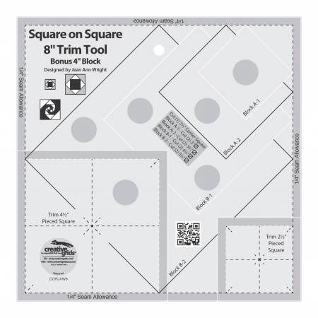 Creative Grids Square on Square Trim Tool - 4&quot; or 8&quot; Finished
