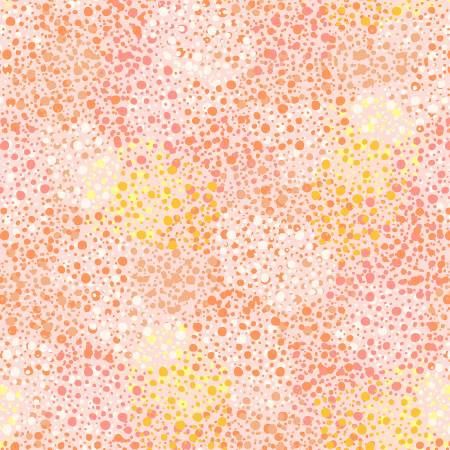Peach Splatter Dots 108&quot; Wide Width Backing