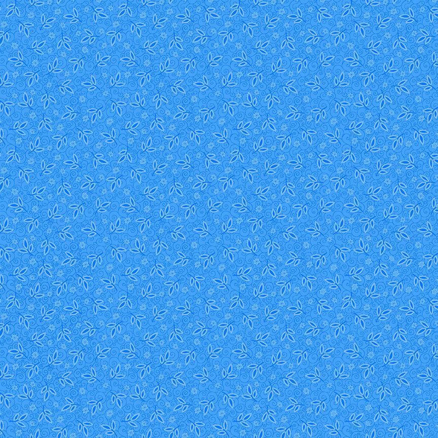 Blue Allover Leaves