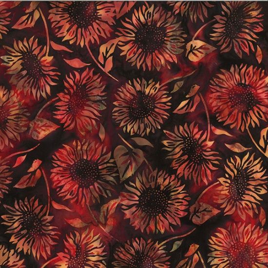 Sunflower Bali Batik - Nightshade