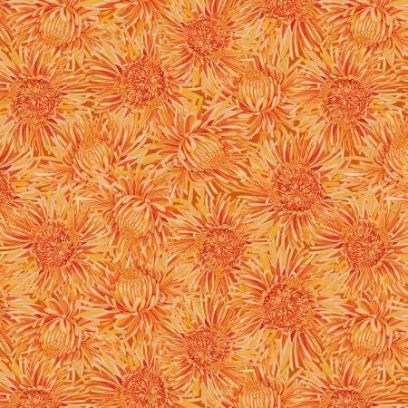 Chickadee Charm - Orange Packed Floral
