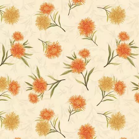 Chickadee Charm - Cream Floral Toss