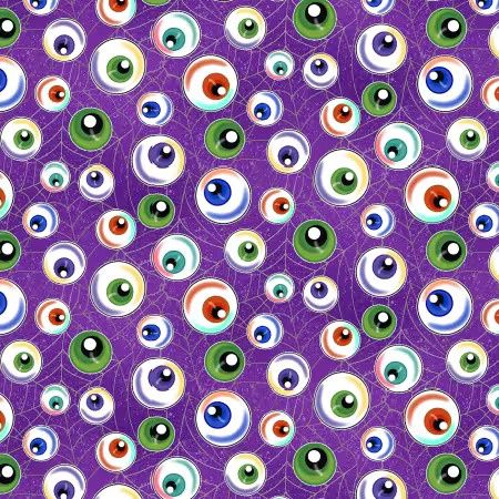 Spooky Aura Glow - Eyeballs on Purple