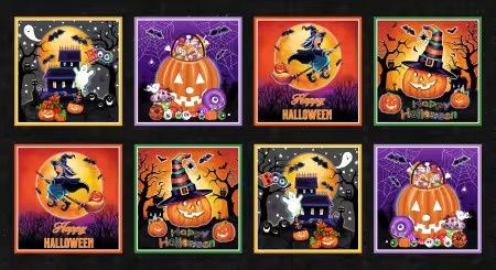 Spooky Aura Glow - 8 Patchwork Block Panel