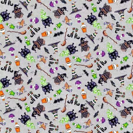 Spooky Aura Glow - Witchy Items on Gray