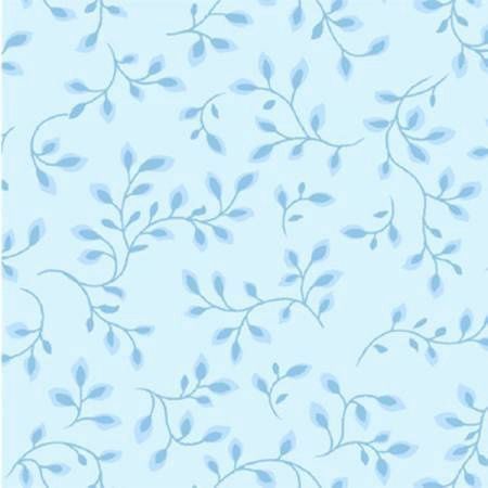 Light Blue Leaves 3 1/3yds WW 108&quot; x 120&quot;