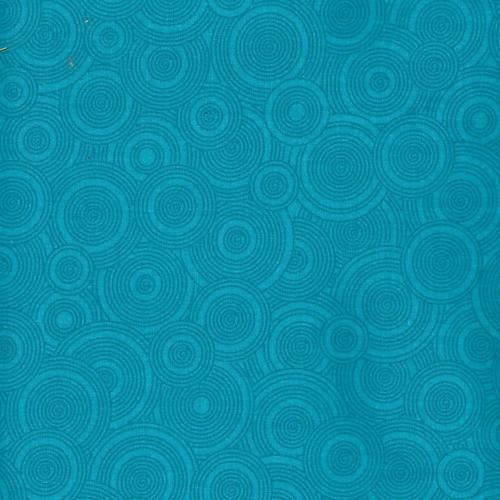 Turquoise Circles 2yds WW 72&quot; x 108&quot;