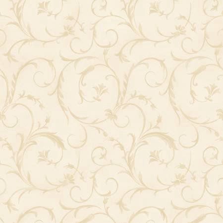 Cream Scroll 2yds WW 72&quot; x 108&quot;