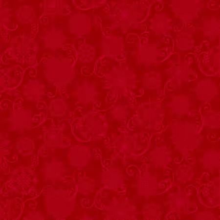 Blooms of the Holiday - Red Snowflake Scroll