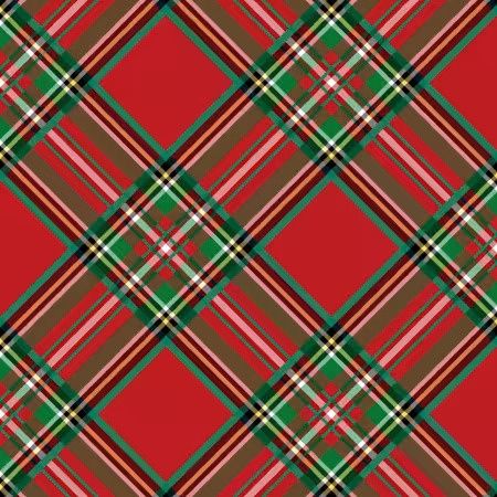 Blooms of the Holiday - Red Multi Plaid