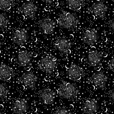 Happy Haunting - Black Starry Sky
