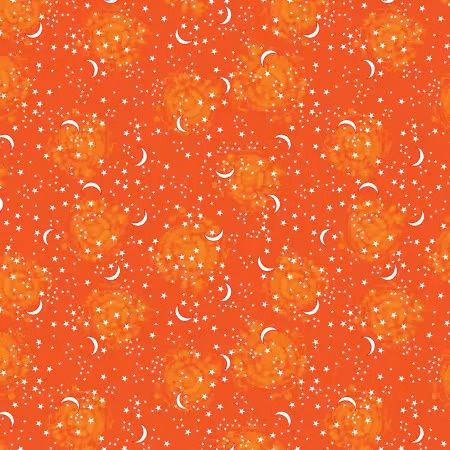 Happy Haunting - Orange Starry Sky