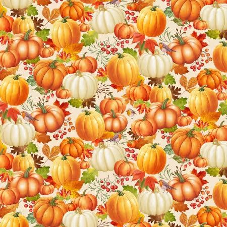 Gather With A Grateful Heart - Pumpkins on Cream