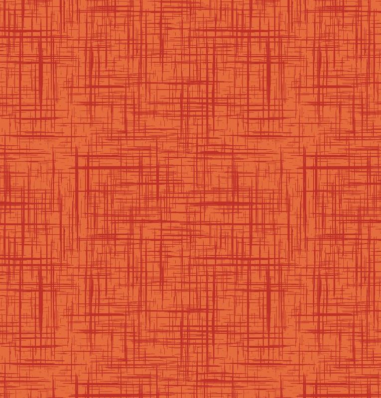 ANESH 2025 Fabric Collection - Orange Crosshatch