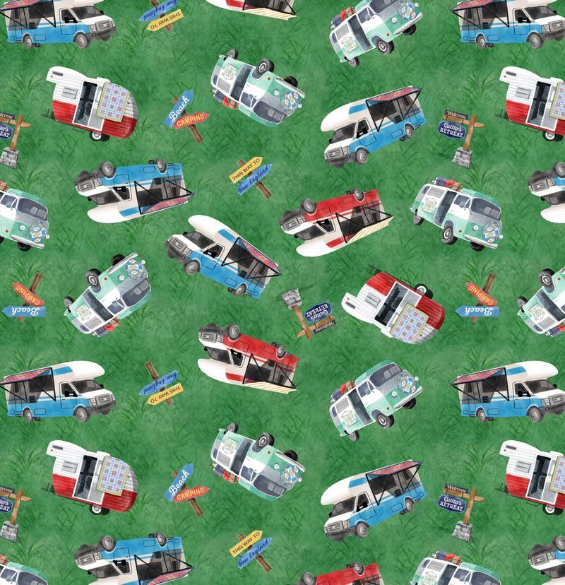 ANESH 2025 Fabric Collection - Green Campers