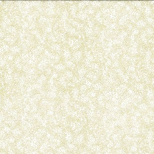 White with Gold Metallic Dots