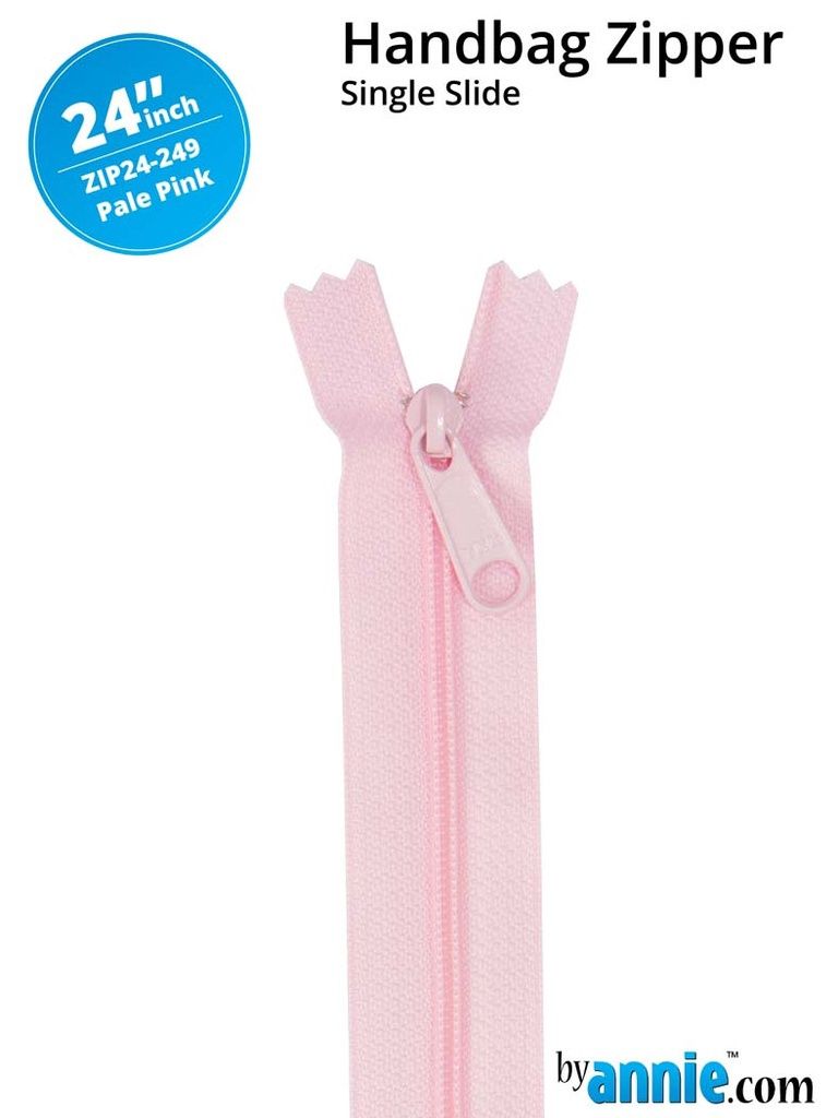 24" Handbag Zipper - Pale Pink