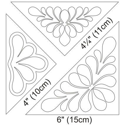 Quilt Stencil Triangular Designs Trio