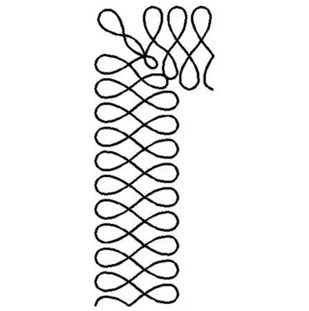 Quilt Stencil Loops Border 4.5"