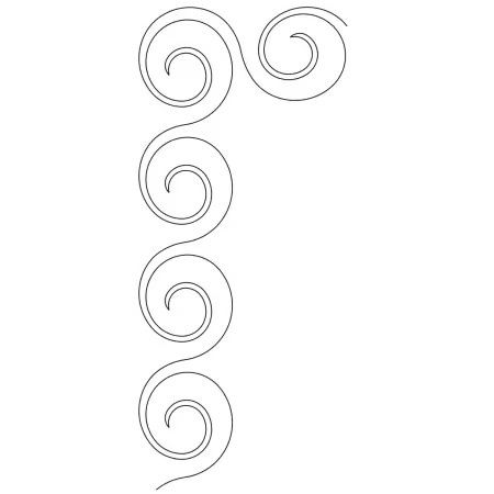Quilting Stencil Wave Border 2.5 "