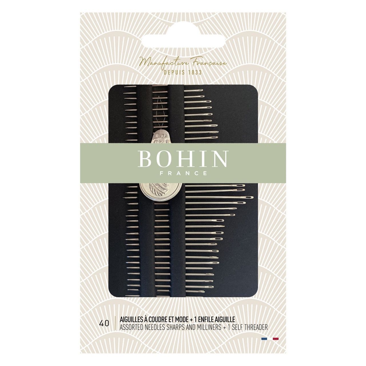 Bohin Milliners &amp; Sharps Hand Needle Assortment 40 ct