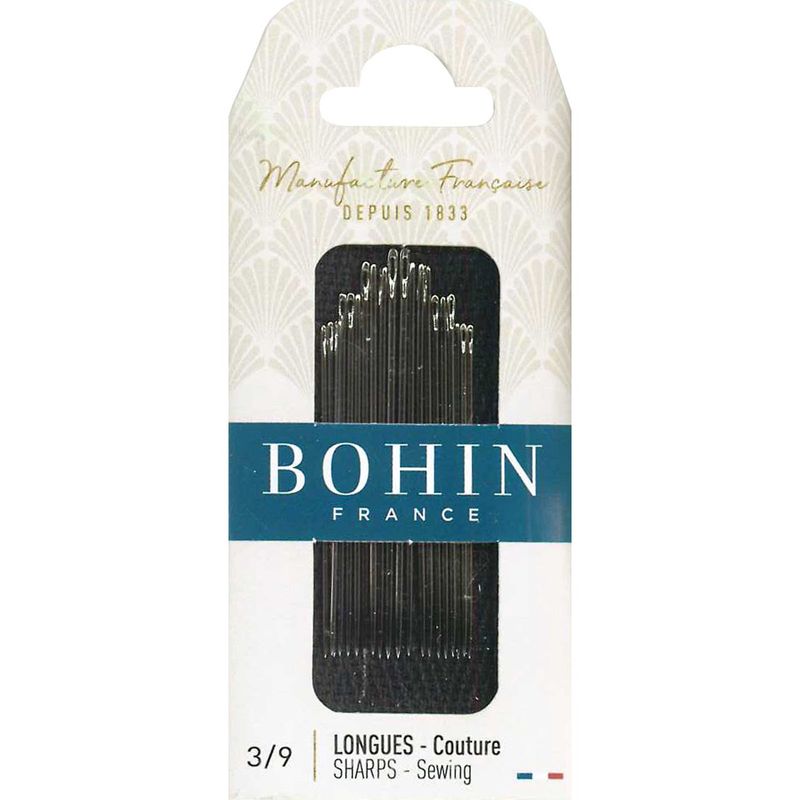 Bohin Sharps Needles, Size 3/9, Big Eye