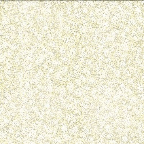 White with Gold Metallic Dots