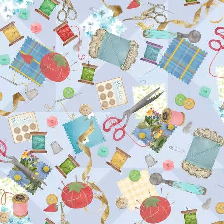 Shop Hopping - Notions on Blue