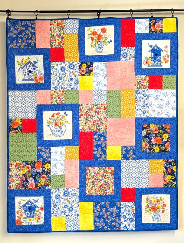 Buzzing Garden Perfect Ten Kit - no border, incl top and binding only