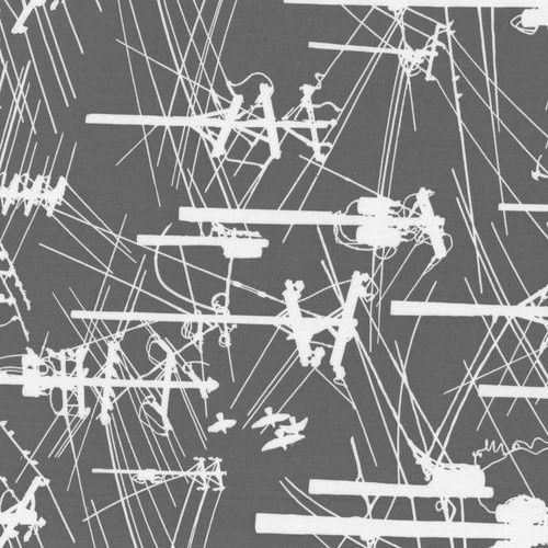 Graphic Lines Gray on White