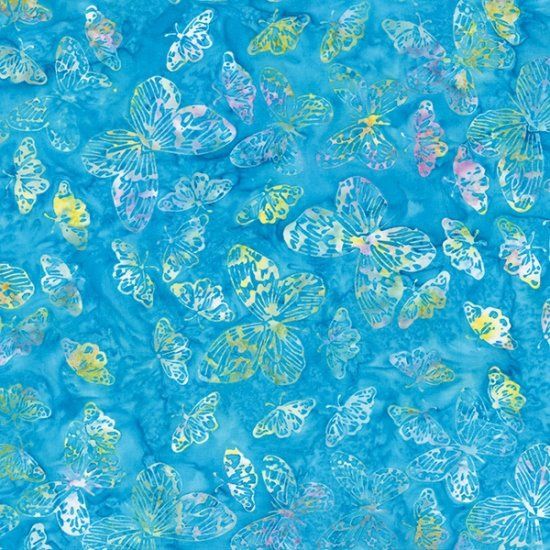Batik Aqua Butterflies