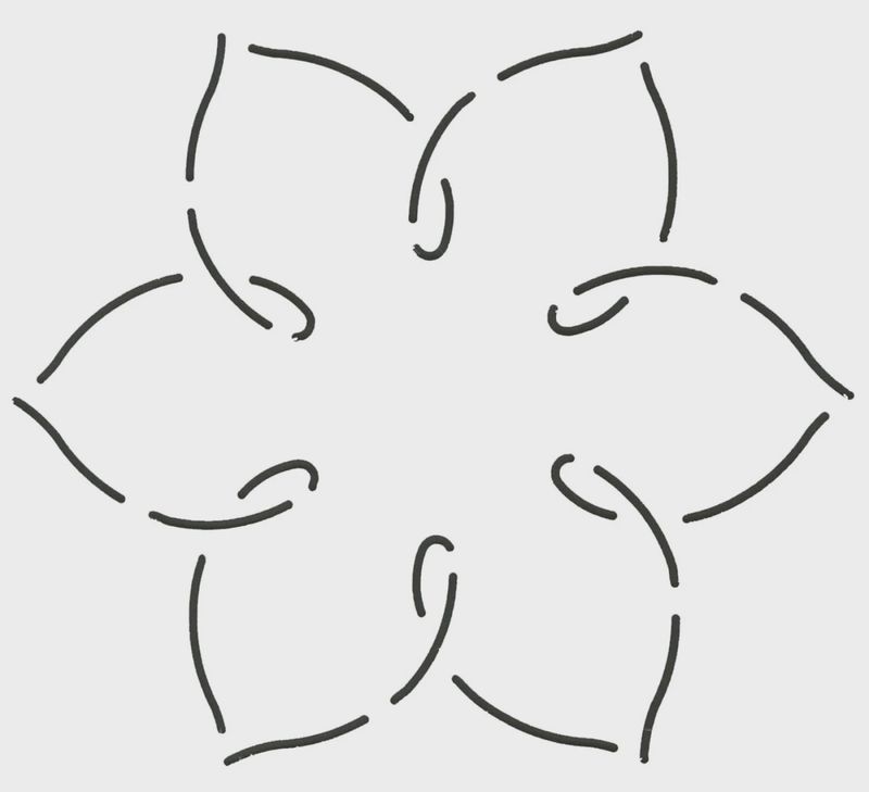 Simple Flower Stencil 5"