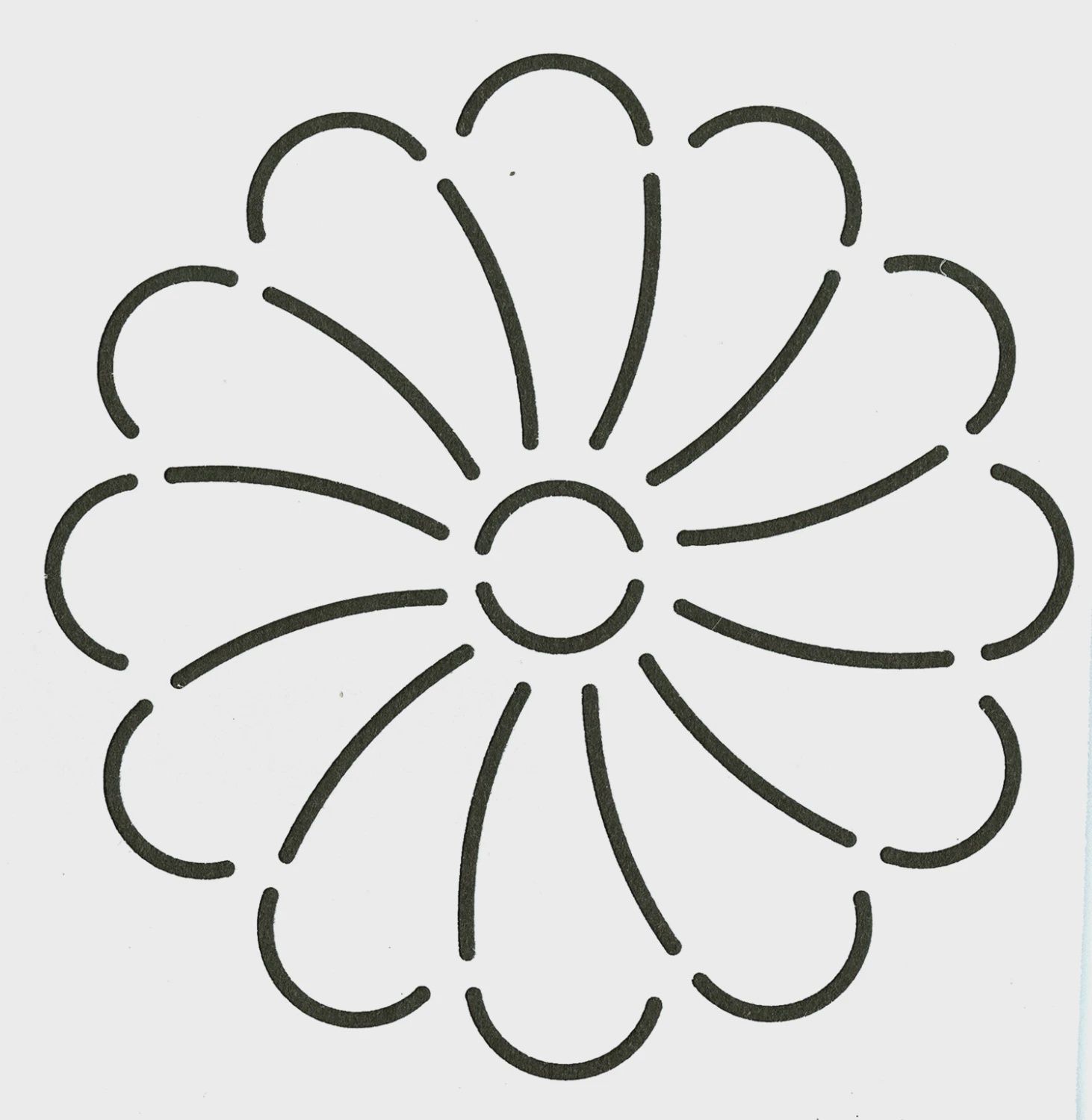 Quilt Stencil Mini Flower 4.5"