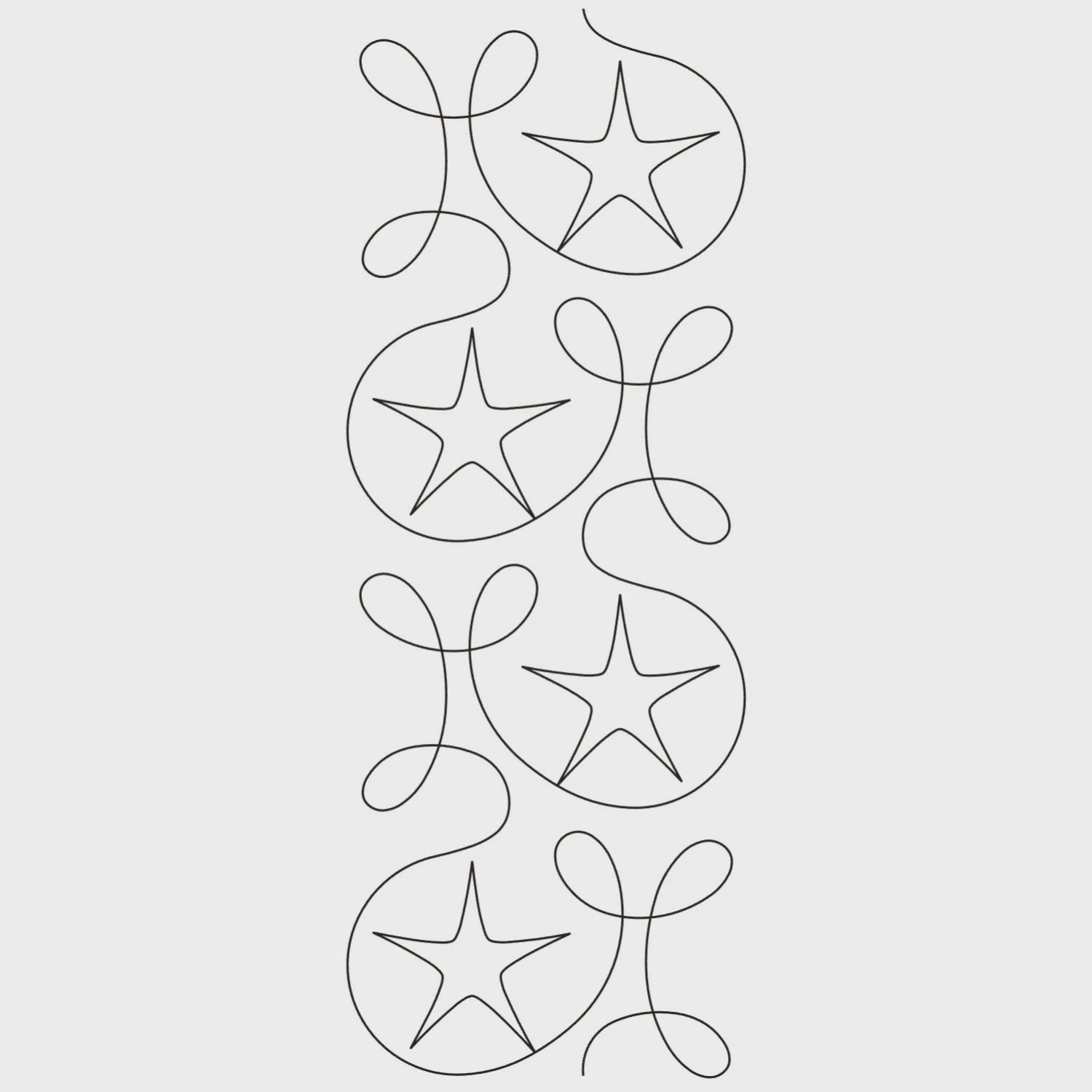 Quilt Stencil Ginger Star Border 4"