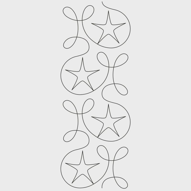 Quilt Stencil Ginger Star Border 4"