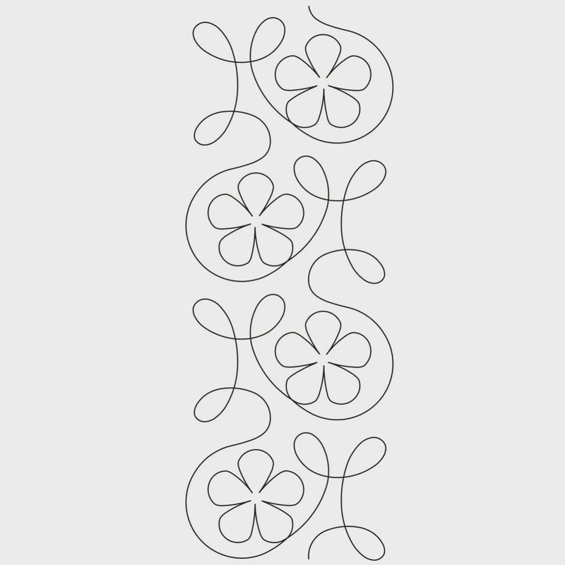 Quilt Stencil Ginger Flower Border 5"