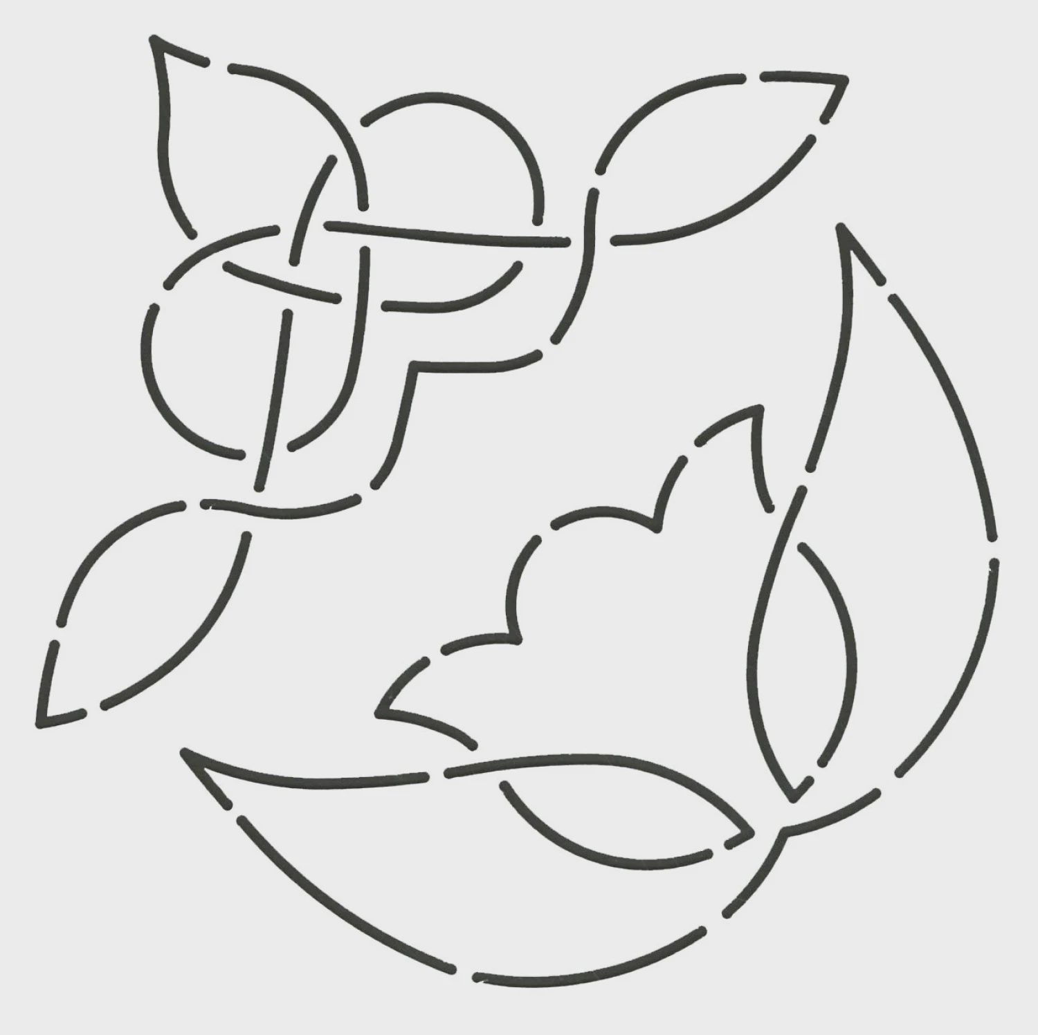 Quilt Stencil Tulip Triangle 6"
