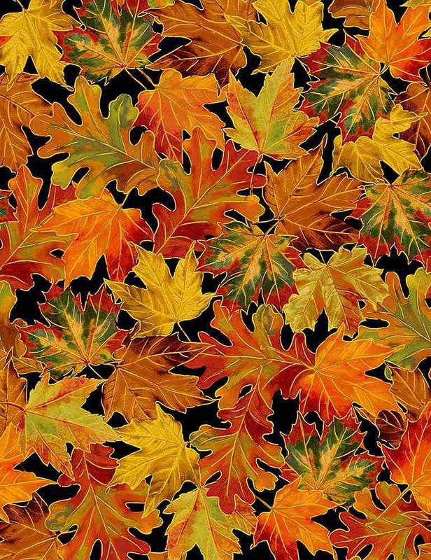 Harvest - Autumn Leaves with Gold Metallic
