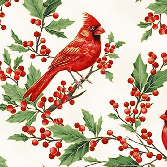 Christmas Wish - Cardinal with Silver Metallic