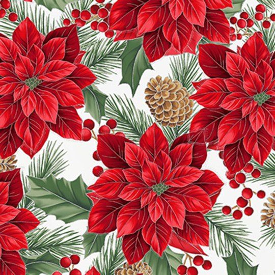 Christmas Wish - Poinsetta with Gold Metallic
