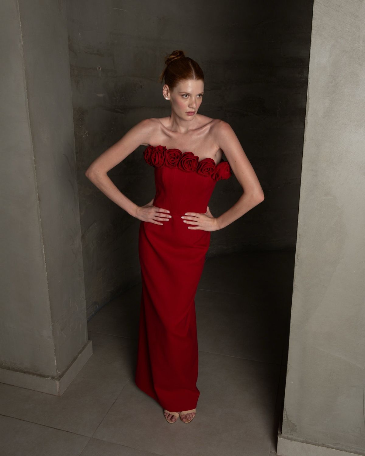 Regina Dress With Embroidered Flower