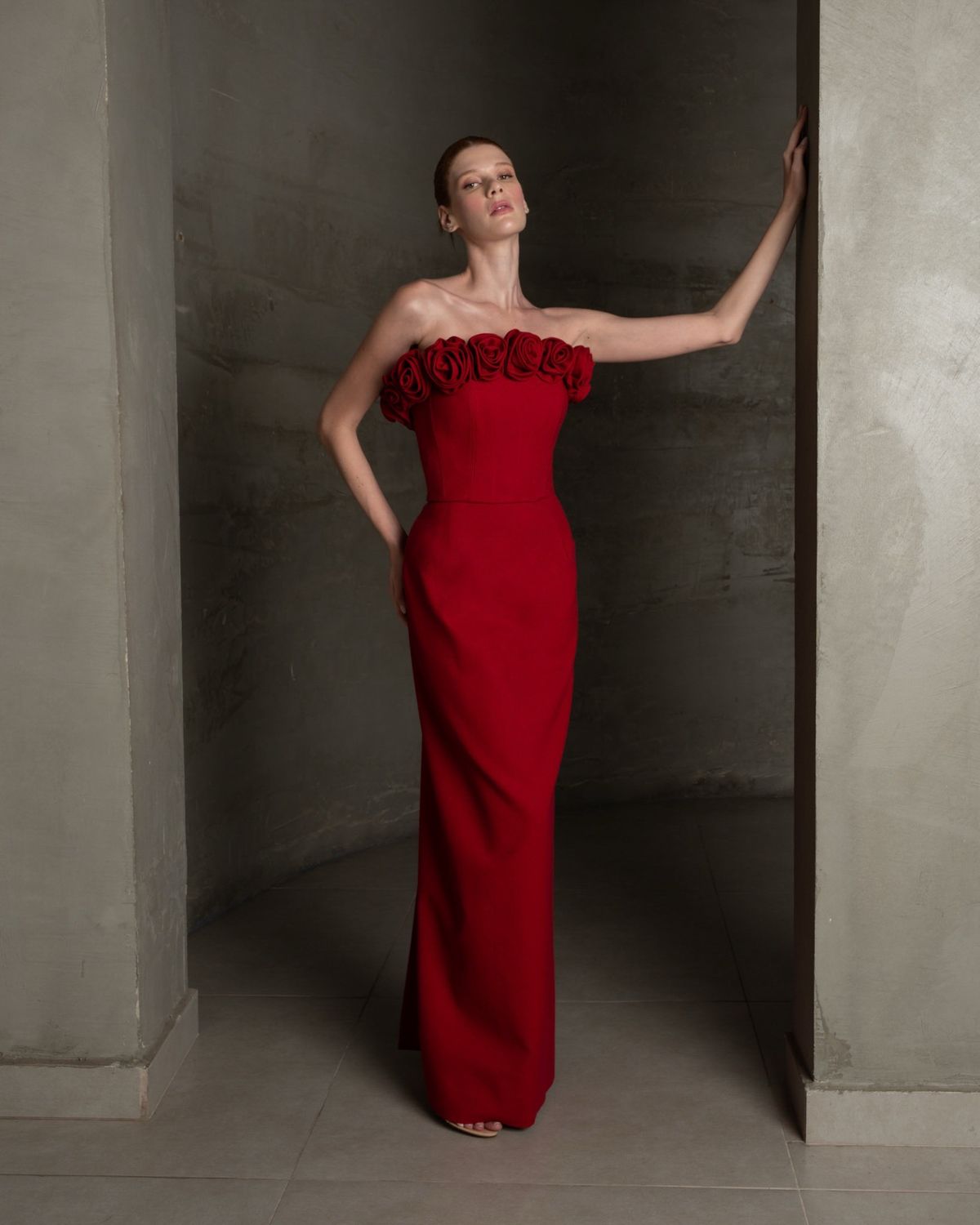 Regina Dress With Embroidered Flower