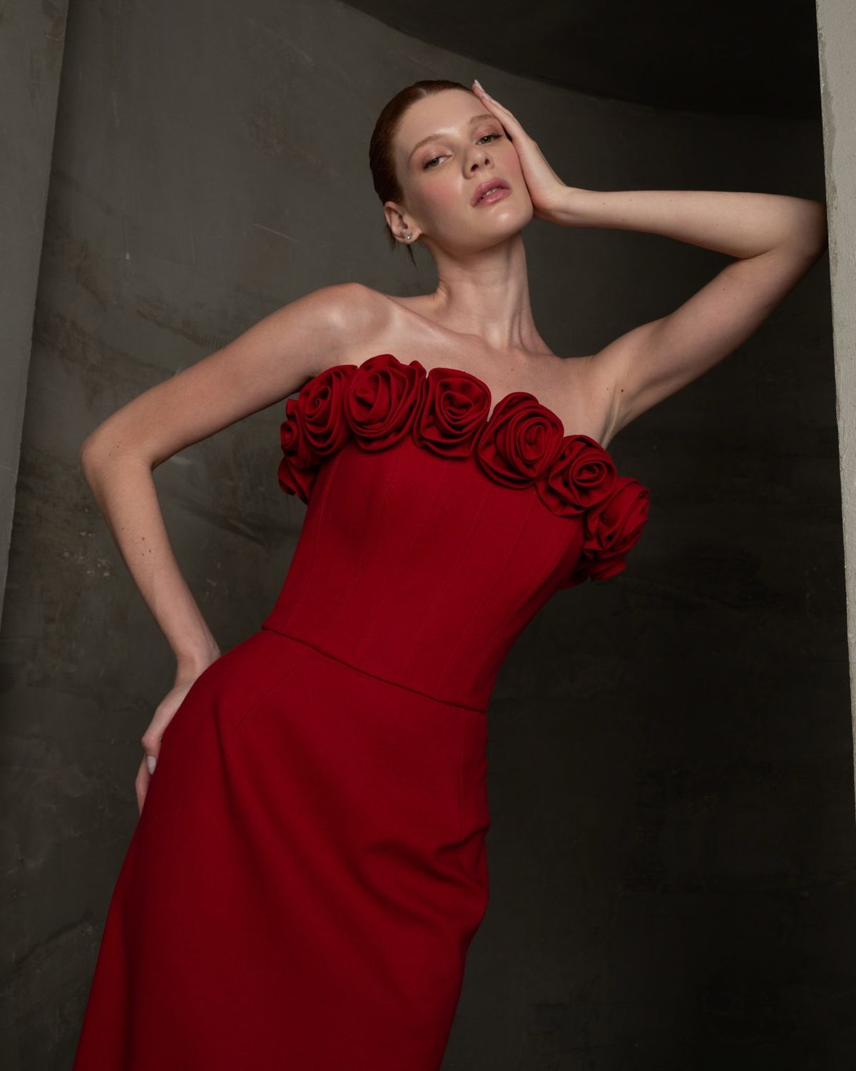 Regina Dress With Embroidered Flower