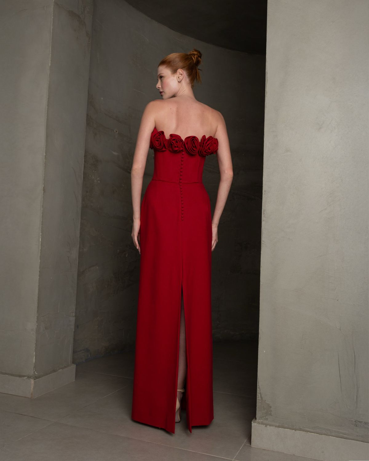 Regina Dress With Embroidered Flower