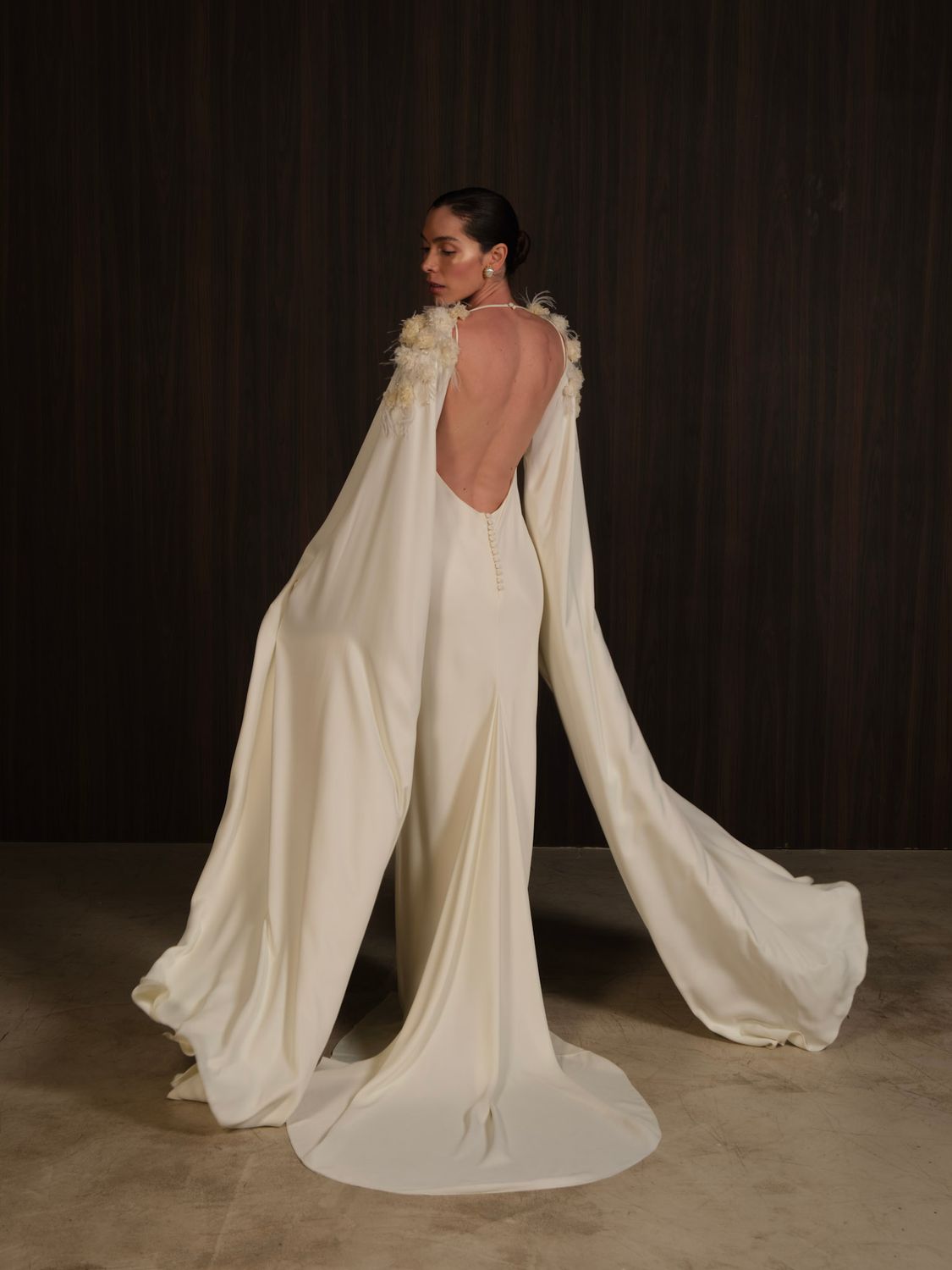 Filippa Dress with Embroidered Filippa Cape