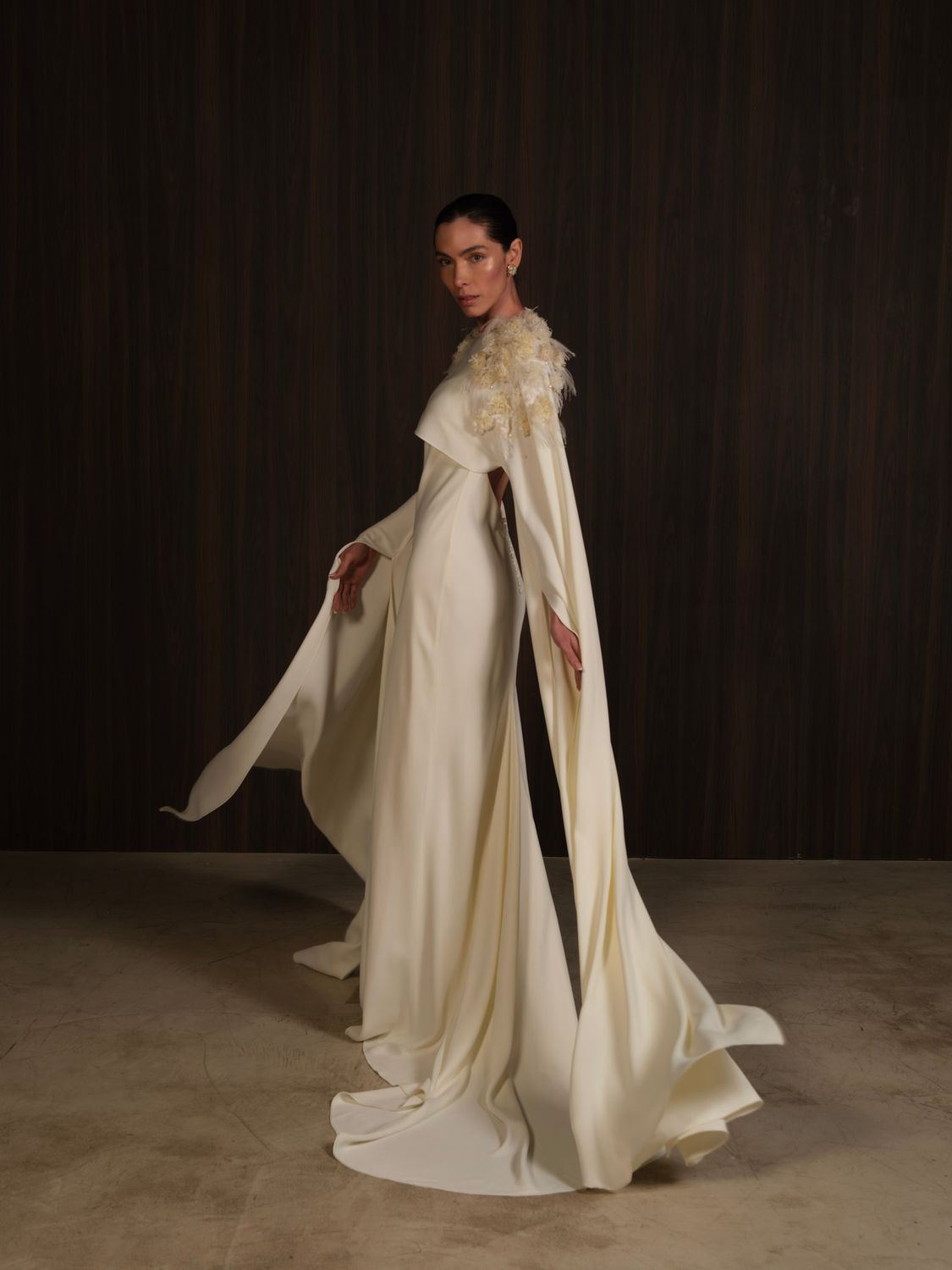 Filippa Dress with Embroidered Filippa Cape