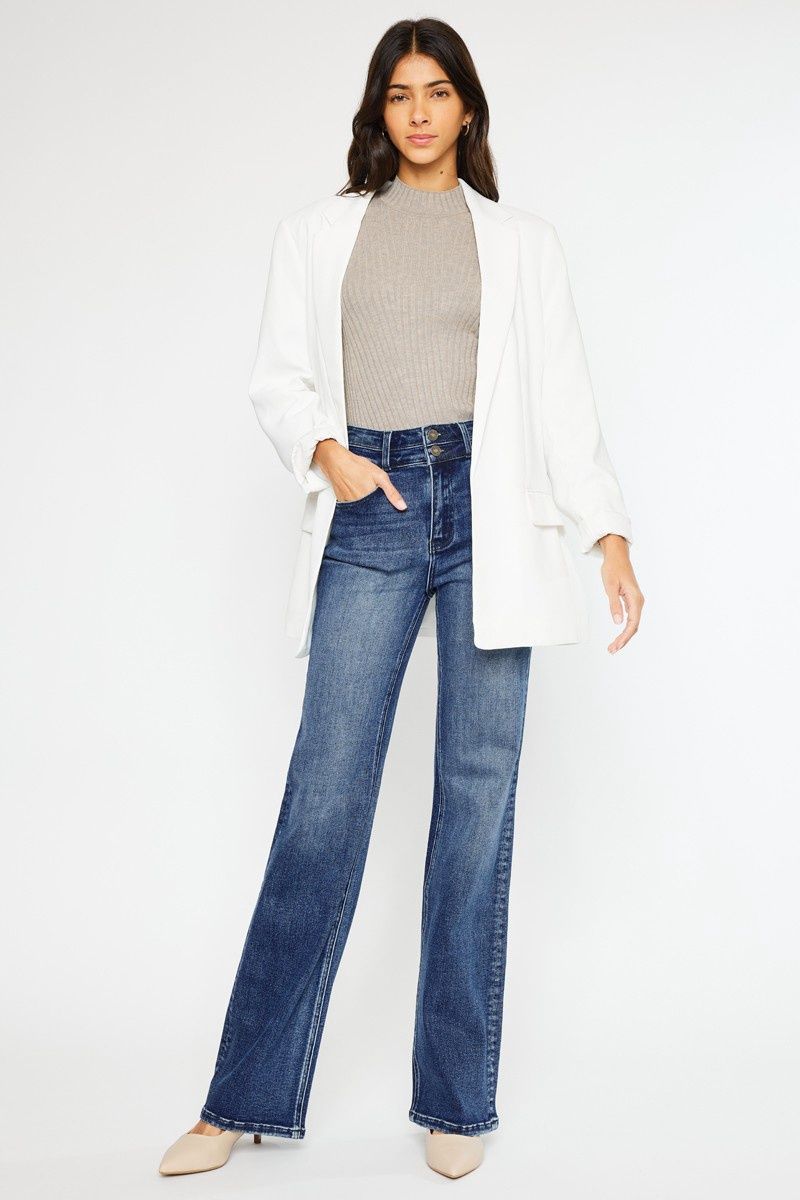 Kancan High Rise Wide Flare Jeans