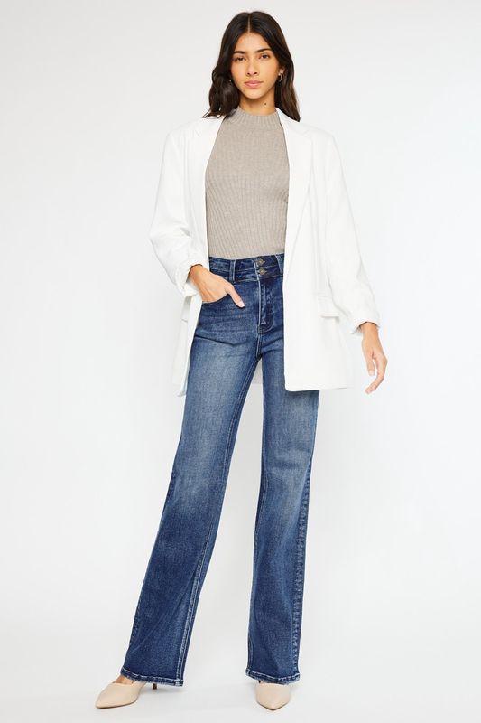 Kancan High Rise Wide Flare Jeans