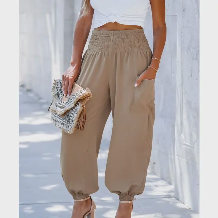 High Waist Loose Style Pants