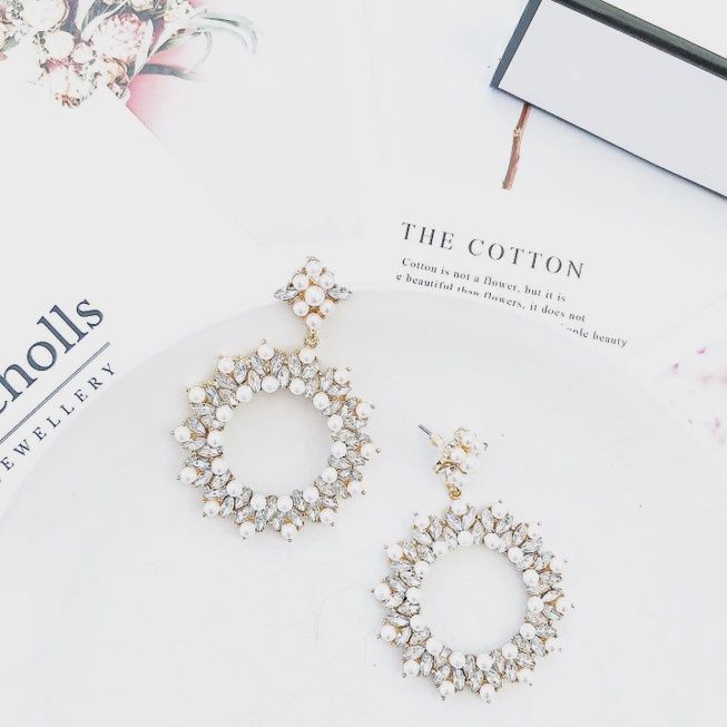 Sofia Pearl &amp; Crystal Earrings